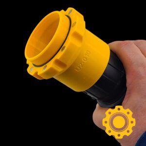 Magnetic Adapter for Ridgid / ShopVac 2.5" Vacuum Hose — Male, Vacuum End